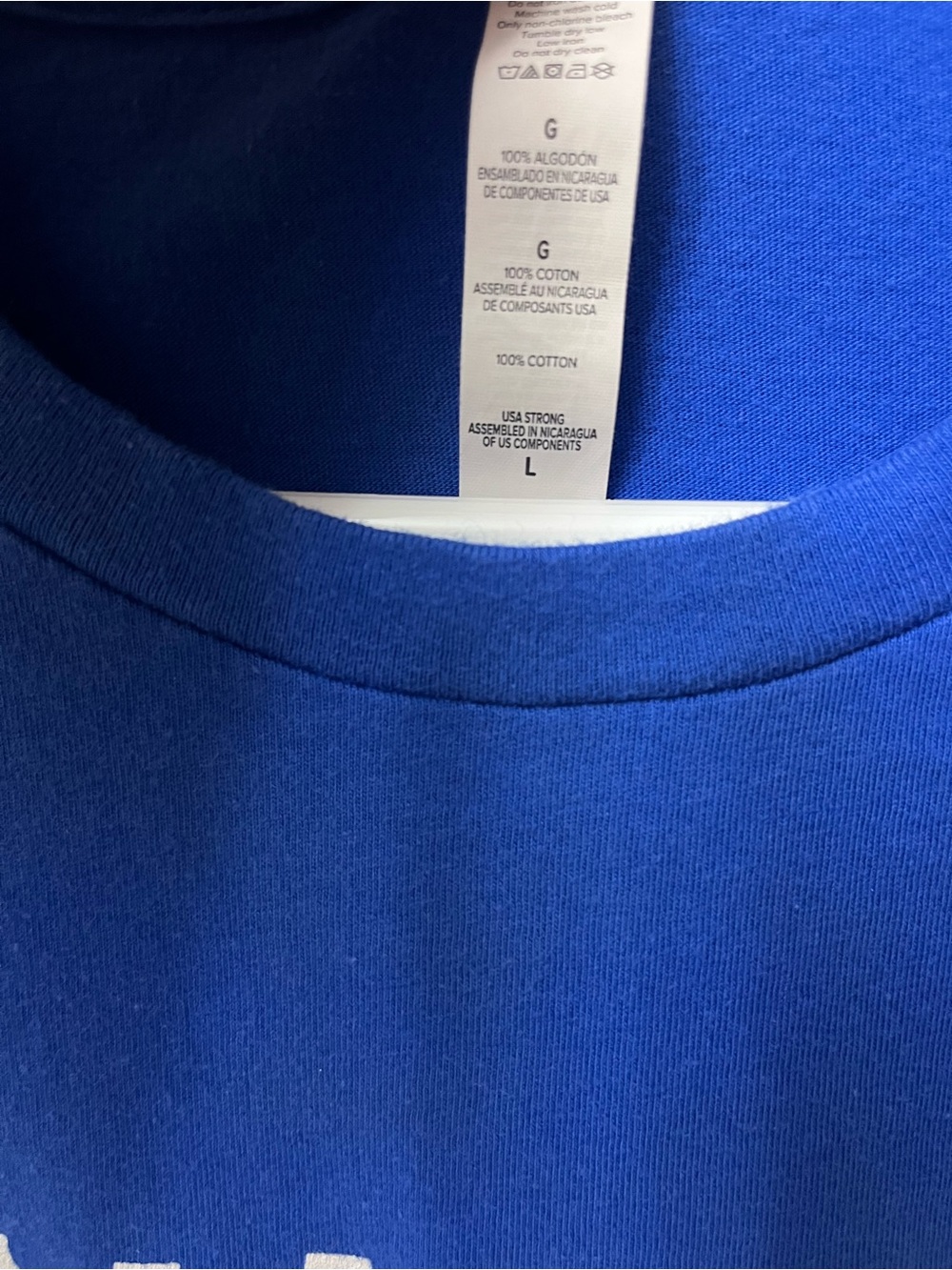 Canvas Royal Blue Short Sleeve 'Ciao Bella Bloomingdales' Graphic Tee - Picture 2 of 5